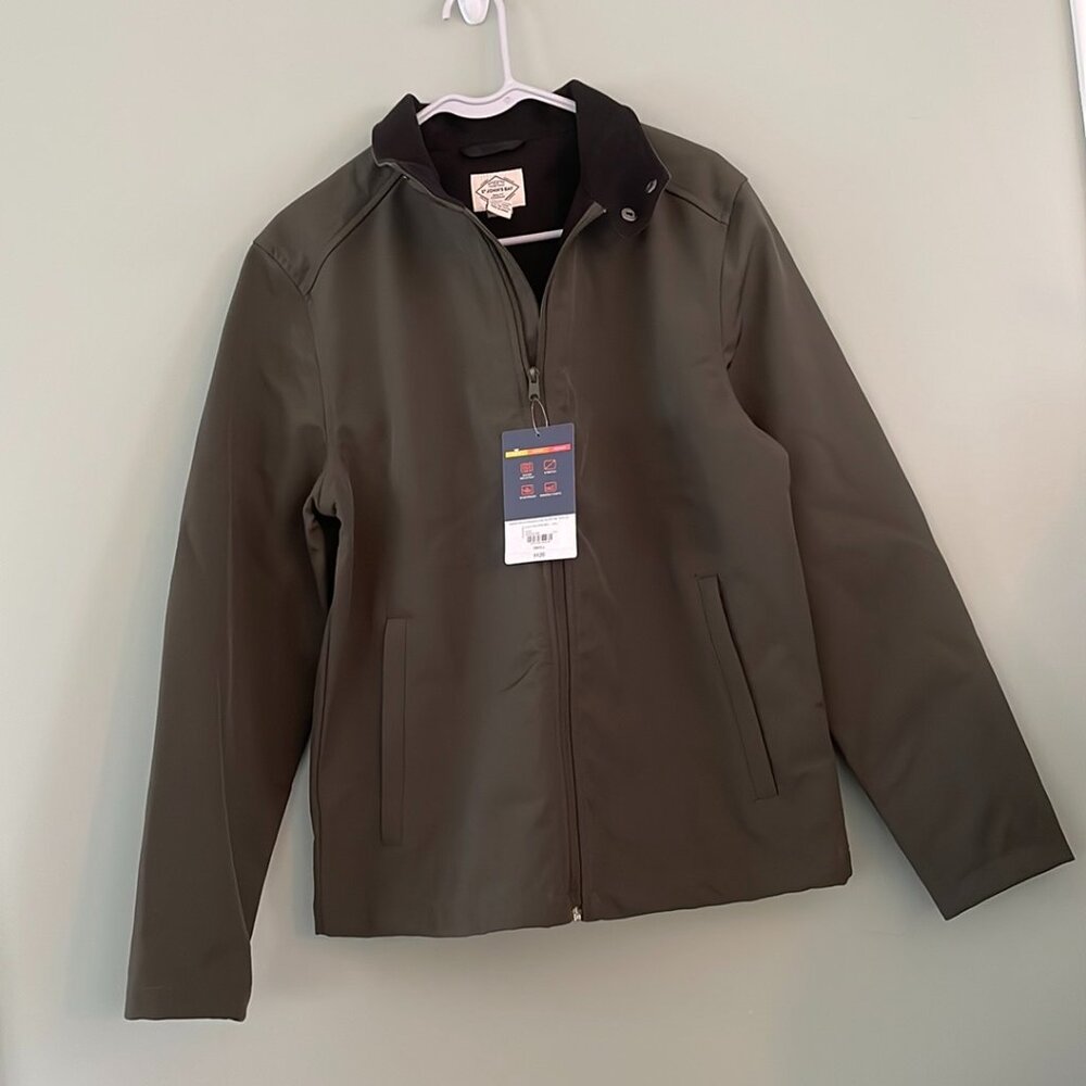 St. John's Bay Men's Small Zip-up Green Jacket NWT